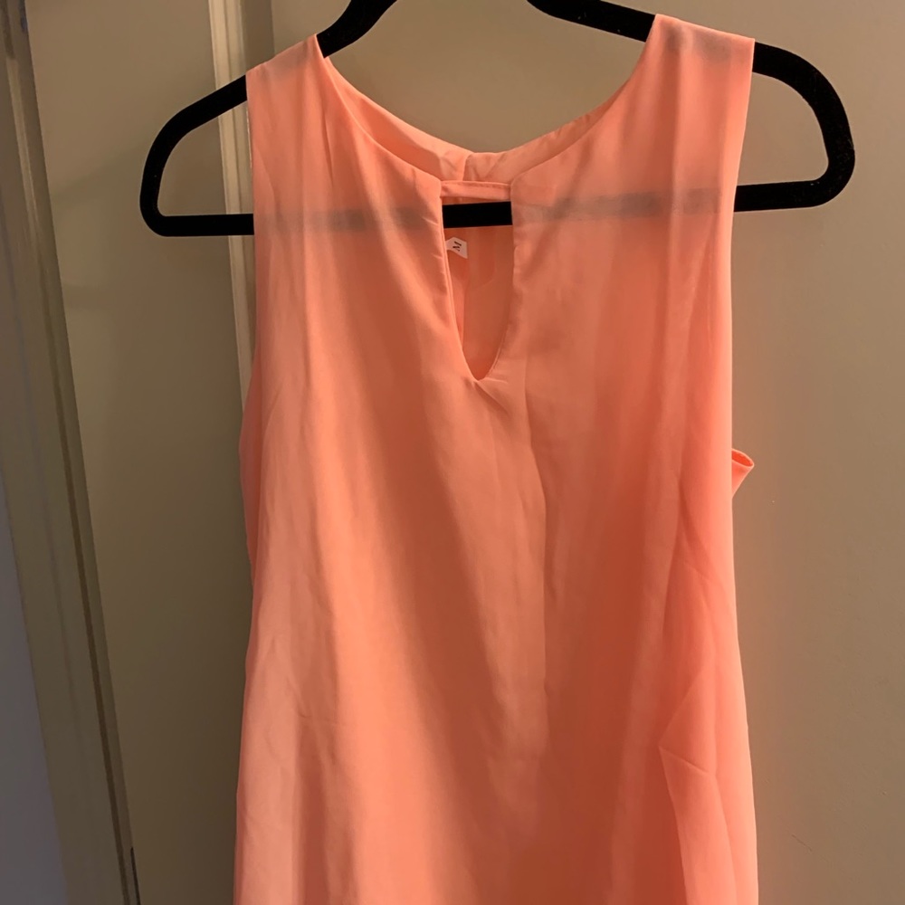 Peach sleeveless dress